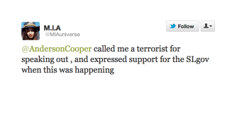Illustration for article titled M.I.A. and Anderson Cooper Ignite and Resolve Feud in an Hour and Twenty-One Minutes